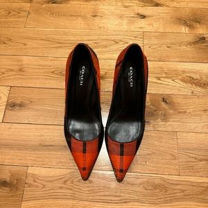 Coach pointed toes heels